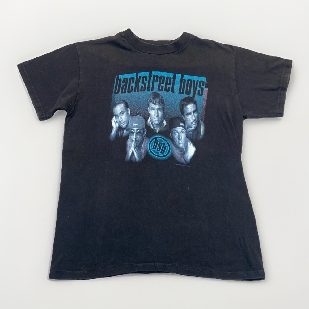 Backstreet Boys Shirt Youth L 1998 Y2k Black Kids Band Tee Vintage Pop Music
